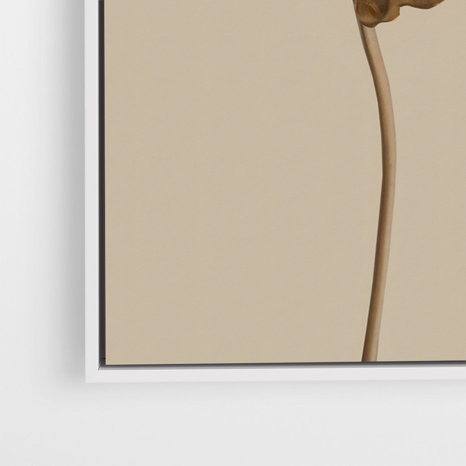 Obraz w ramie 80x120 - Piękno w Detalu - złoty, liść - rama biała