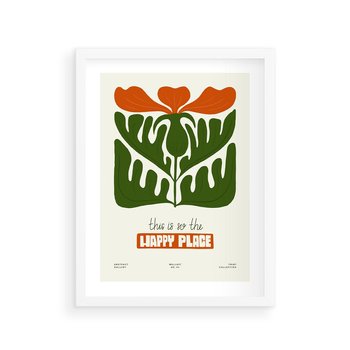 Plakat w ramie 30x40 - Rozkwitająca Gra - kwiaty, nowoczesny plakat - rama biała