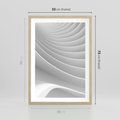 Plakat w ramie 50x70 - Geometryczna Harmonia - geometryczne, kształty - rama drewno