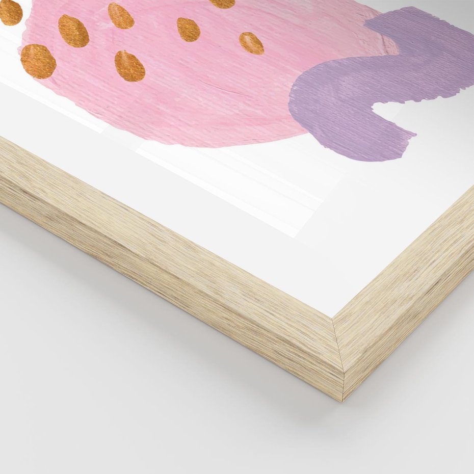 Plakat w ramie 30x40 - Migoczące Pastelowe Kształty - akwarela, minimalizm - rama drewno