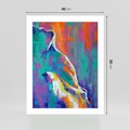 Plakat bez ramy 40x50 - Olejne Wibrujące Emocje - abstrakcyjny obraz, różne kolorowe maźnięcia pędzla