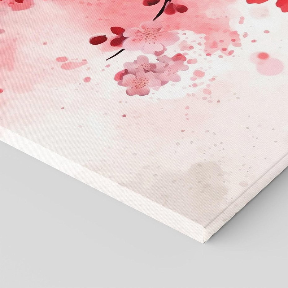 Obraz na płótnie 120x80 - Szept Kwitnącej Wiśni - japoński parasol, liście