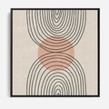 Obraz w ramie 50x50 - Nowy Rytuał - abstrakcyjna sztuka, boho kształty - rama czarna