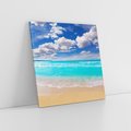 Obraz na płótnie 50x50 - Idylliczna plaża nad morzem - plaża, morze