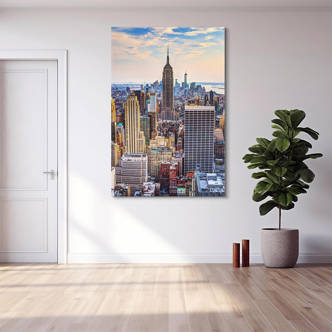 Obraz na płótnie 50x70 - Manhattan - Wieżowce Nowego Jorku - Manhattan, Nowy Jork