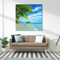 Obraz na płótnie 60x60 - Ucieczka do Raju - wyspa tropikalna, plaża