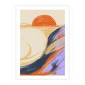 Plakat bez ramy 50x70 - Pomarańczowy Horyzont - pastelowy krajobraz, nowoczesny plakat