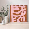 Obraz w ramie 80x80 - Migotliwe Boho Marzenia - abstrakcyjny obraz, plakat - rama biała
