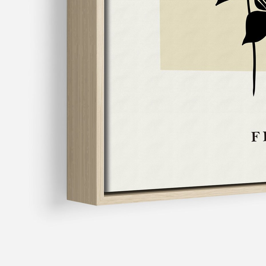 Obraz w ramie 80x120 - Malowane szkicowe tęsknoty - kwiaty, typografia - rama drewno