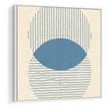 Obraz w ramie 80x80 - Wnętrza Refleksji - geometryczne kształty, koła - rama biała