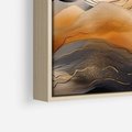 Obraz w ramie 50x70 - Grafika Zachodu - nowoczesna grafika, odcienie pastelowe - rama drewno