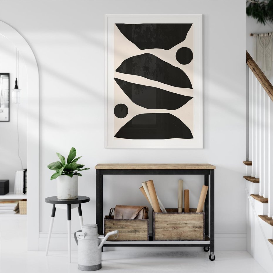 Plakat bez ramy 21x30 - Surowa Abstrakcja - abstrakcyjny nowoczesny obraz, surowość