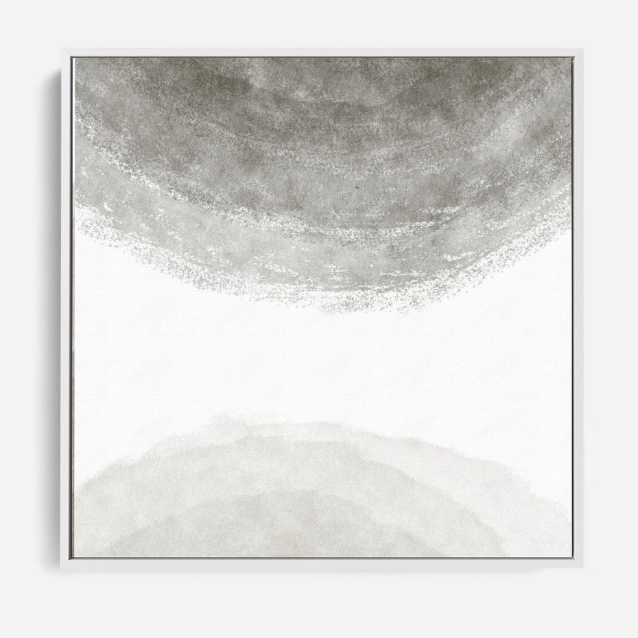 Obraz w ramie 80x80 - Impresje Energii - rozmyte cienie, abstrakcja - rama biała