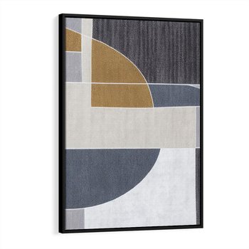 Obraz w ramie 70x100 - Odbicie wschodzącego jutra - graficzne kształty, geometria - rama czarna