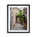 Plakat w ramie 40x50 - Ścieżka W Nieskończoność - uliczka, perspektywa - rama czarna