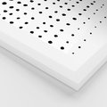 Plakat w ramie 40x50 - Abstrakcyjna Transformacja - abstrakcyjna kompozycja z czarnych kropek, minimalistyczny czarno bialy plakat - rama biała