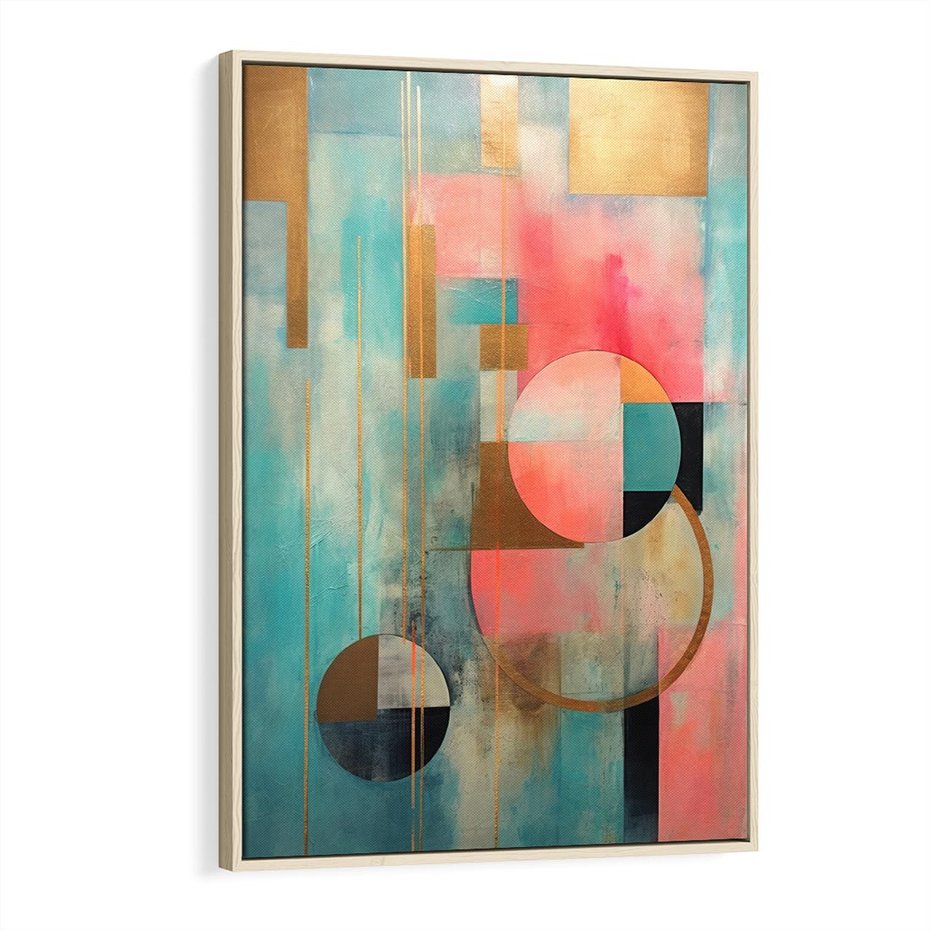 Obraz w ramie 70x100 - Abstrakcyjny Bałagan - abstrakcja, obraz olejny - rama drewno