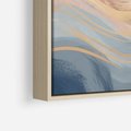 Obraz w ramie 70x100 - Ukojenie Współczesności - abstrakcyjne fale, gładkie linie - rama drewno