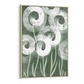Obraz w ramie 80x120 - Spokojne Plamy Natury - zielony plakat, roślinne motywy - rama drewno