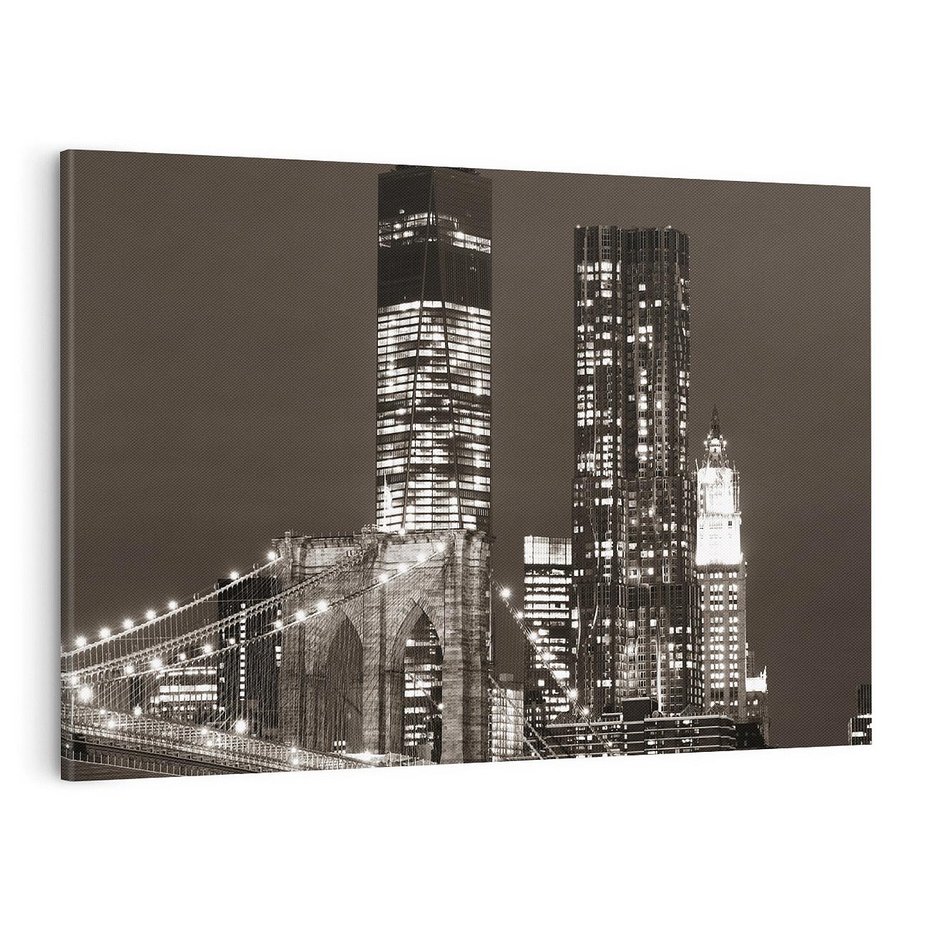 Obraz na płótnie 120x80 - Magia miasta nocą - miasto, noc