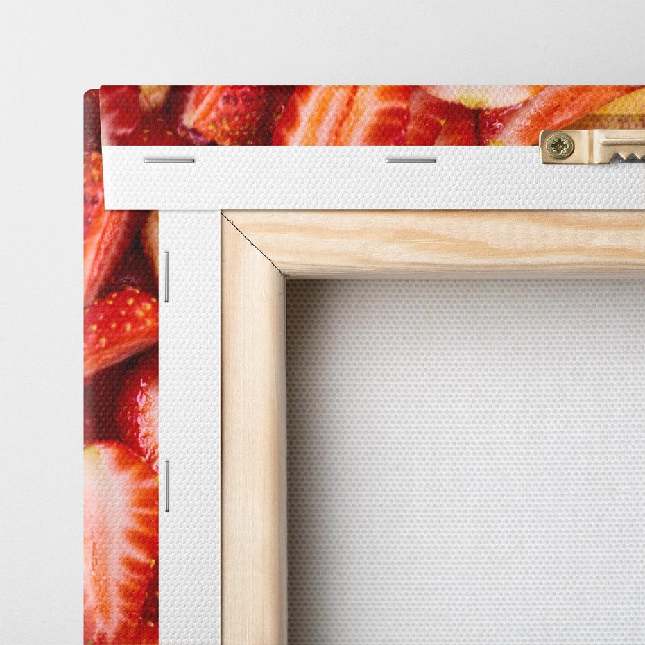 Obraz na płótnie 80x120 - Truskawki - Smak Lata w Owocowym Ogrodzie - truskawki, owoce