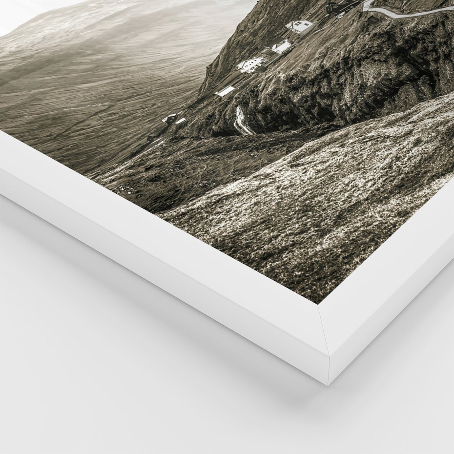 Zestaw obrazy w ramie 50x70 galeria - Góry, bizon, kozica - rama biała