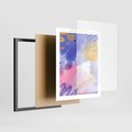Plakat w ramie 40x50 - Rozbijające Plamy - abstrakcyjny plakat, pastelowe kolory - rama czarna