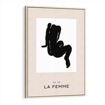 Obraz w ramie 80x120 - Boho Harmonia Stylu - abstrakcyjna sztuka, akt - rama drewno