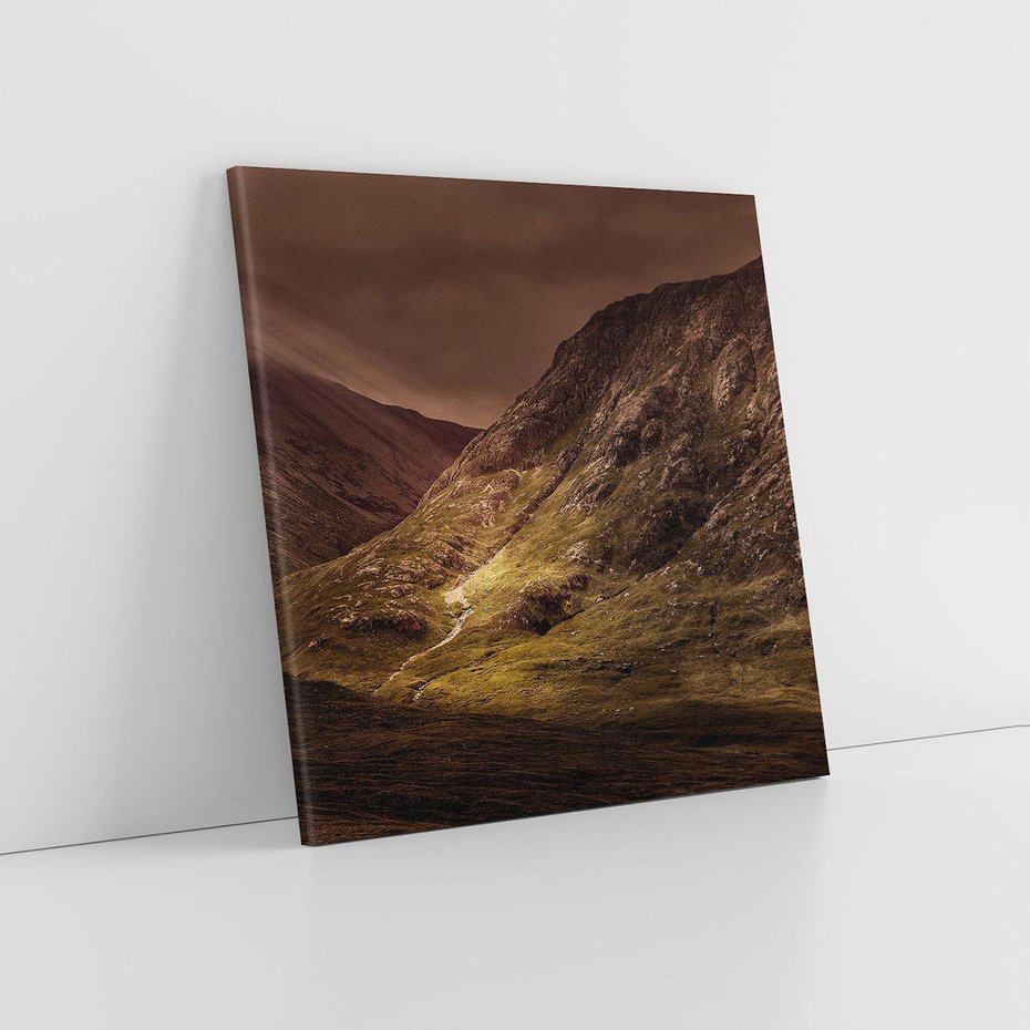 Obraz na płótnie 70x70 - Górska sceneria - góry, krajobraz