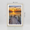 Plakat w ramie 50x70 - Magia zachodu słońca - zachód, słońca - rama drewno