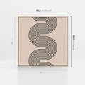 Obraz w ramie 80x80 - Bezgraniczne Odbicia - abstrakcyjne linie, geometria - rama drewno
