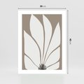 Plakat bez ramy 30x40 - Ekspresyjne Kontury - abstrakcyjny kwiat, beże i brązy