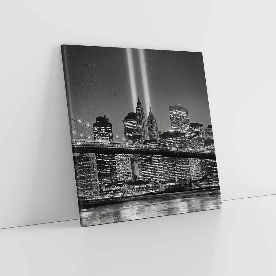 Obraz na płótnie 80x80 - Miasto ożywione nocą - miasto, noc