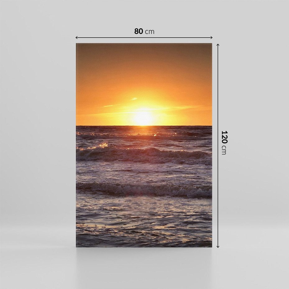 Obraz na płótnie 80x120 - Zachód Słońca Nad Morzem - zachód słońca,