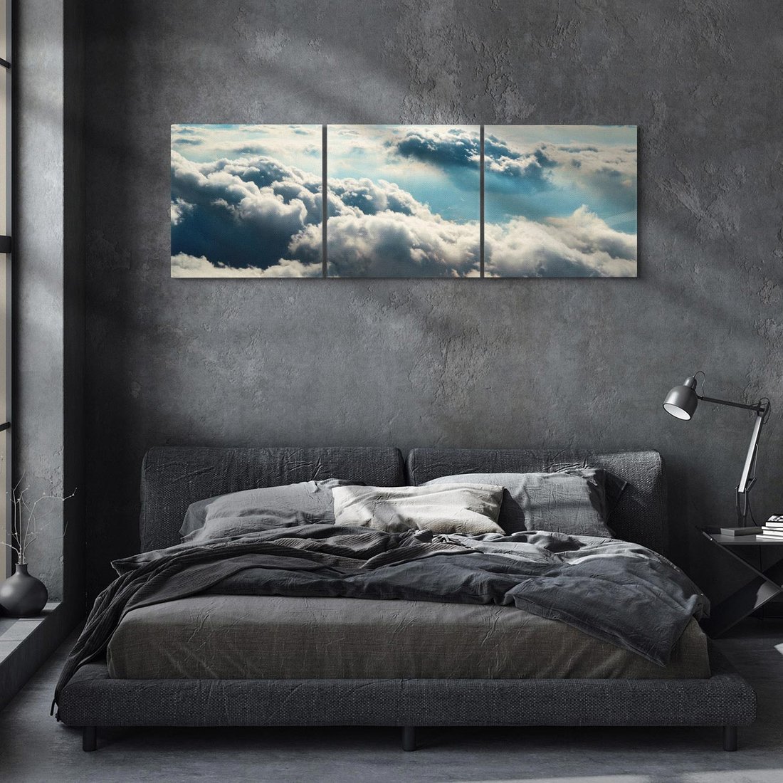 Obraz na płótnie 120x40 - kontemplacja nad horyzontem - niebo, chmury