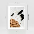 Plakat w ramie 30x40 - Styl i Klasyka - modowa fotografia, sweter - rama biała