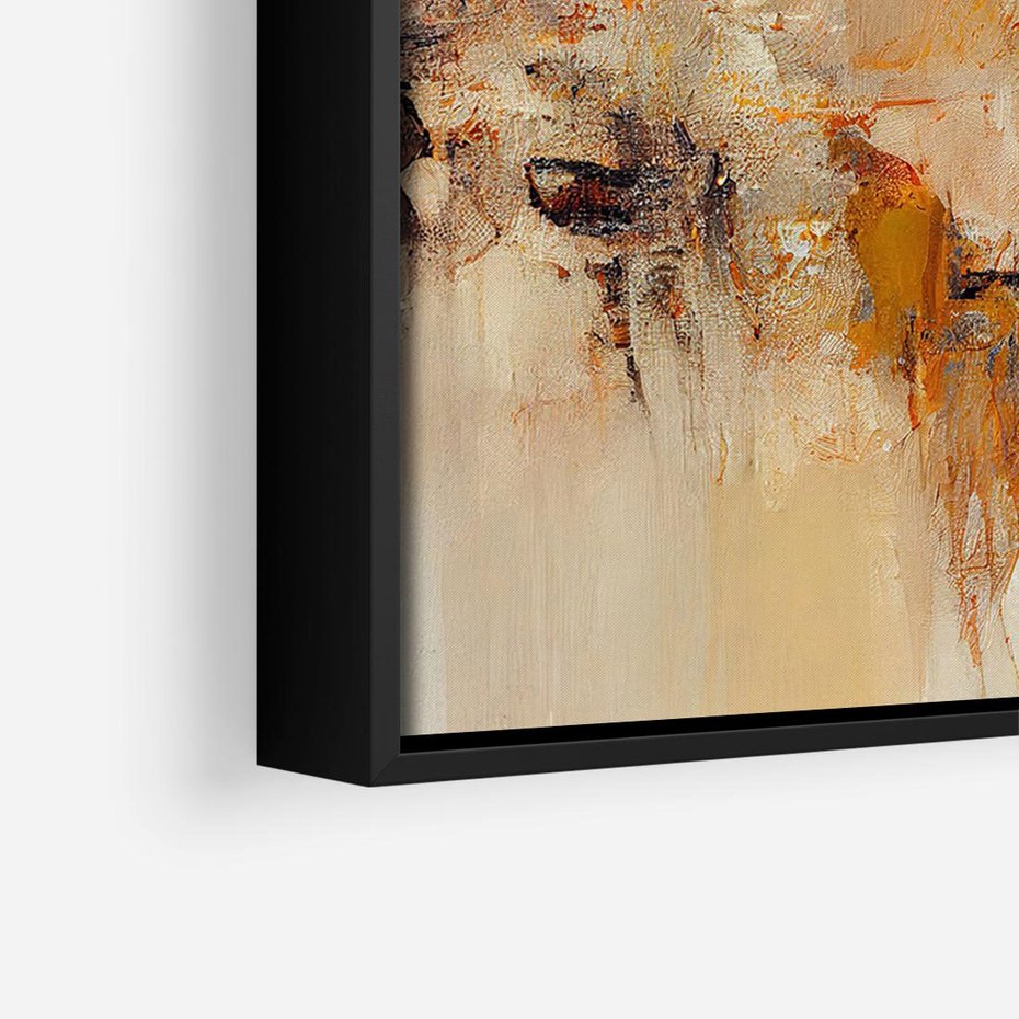 Obraz w ramie 70x50 - Odbicie utraconych barw - abstrakcja, tekstury farb - rama czarna