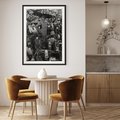 Plakat w ramie 40x50 - Kontrastujące miasto - miasto, biało - rama czarna