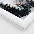 Plakat w ramie 30x40 - Góry, Las i Śnieg na Obrazie - góry, las - rama biała