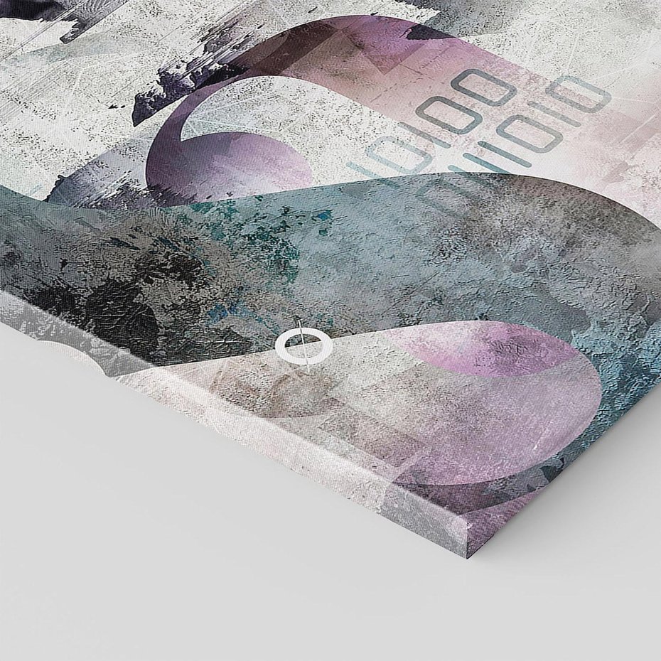 Obraz na płótnie 80x80 - Nocne opowieści w barwach - typografia, abstrakcja