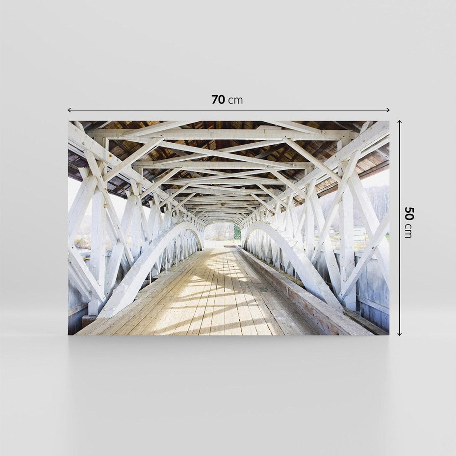 Obraz na płótnie 70x50 - Klimatyczny most w Ameryce - stary most, Ameryka