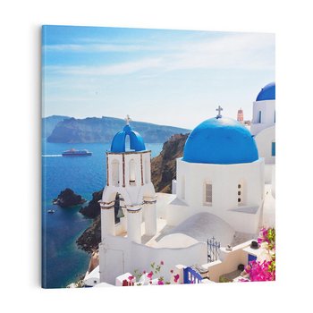 Obraz na płótnie 60x60 - Perspektywa na Santorini - Santorini, perspektywa
