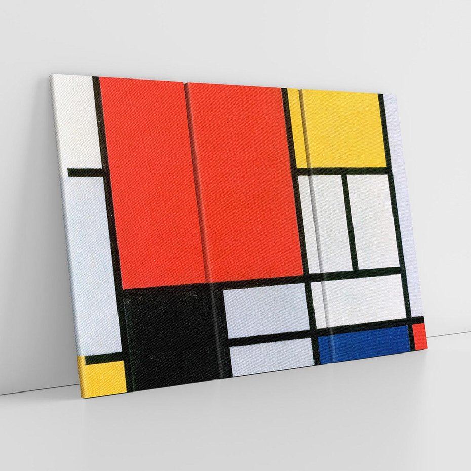 Obraz na płótnie 120x80 - "Composition with Red, Yellow, Blue, and Black" (1921), Piet Mondrian - Reprodukcja - reprodukcja, obraz na płótnie