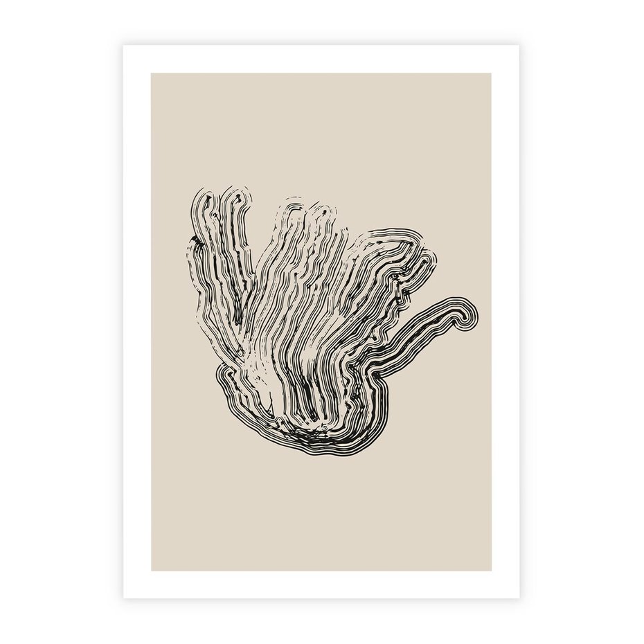 Plakat bez ramy 30x40 - Abstrakcyjne Odbicie - abstrakcyjne odbicie, biało czarny