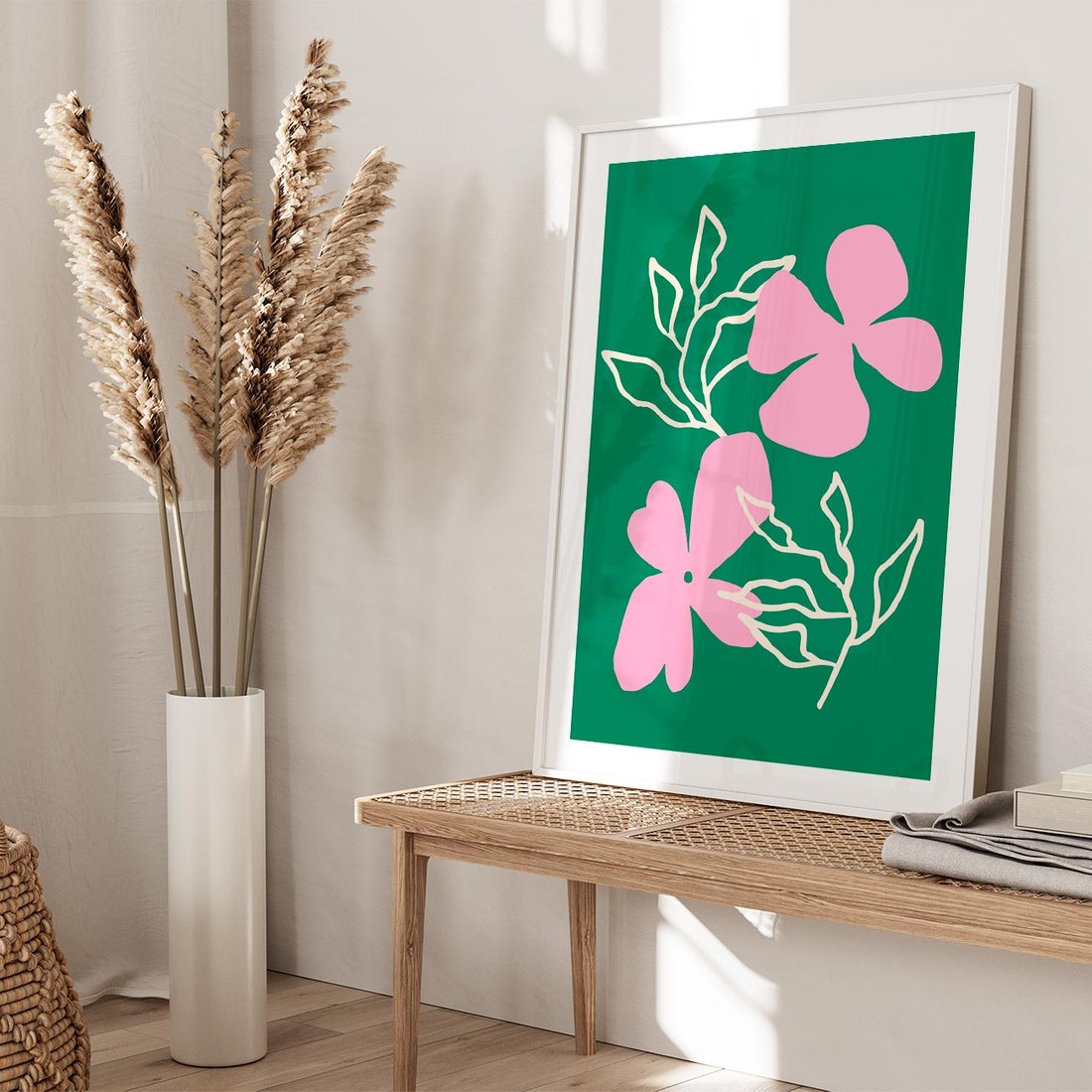 Plakat bez ramy 30x40 - Wewnętrzne Fale - abstrakcyjny plakat, boho styl