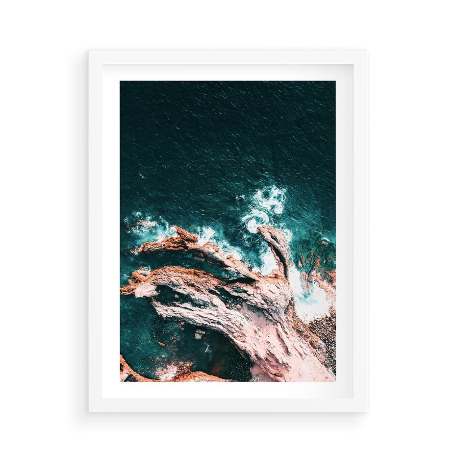 Plakat w ramie 50x70 - Morze w Perspektywie - morze, ocean - rama biała