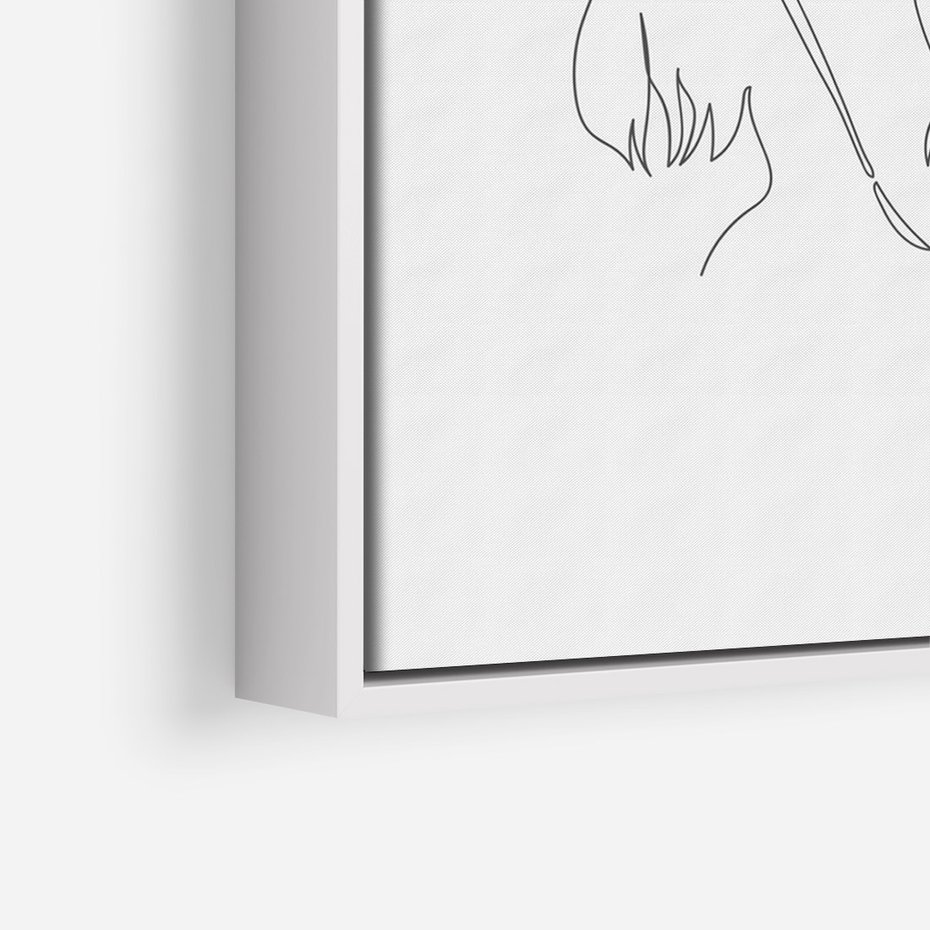 Obraz w ramie 80x120 - Bezgraniczne Przenikanie - para zakochanych, kobieta i mężczyzna - rama biała