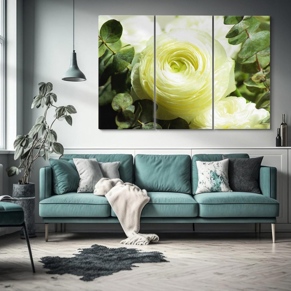 Obraz na płótnie 120x80 - Kwiatowa Harmonia - kwiat, kwiaty