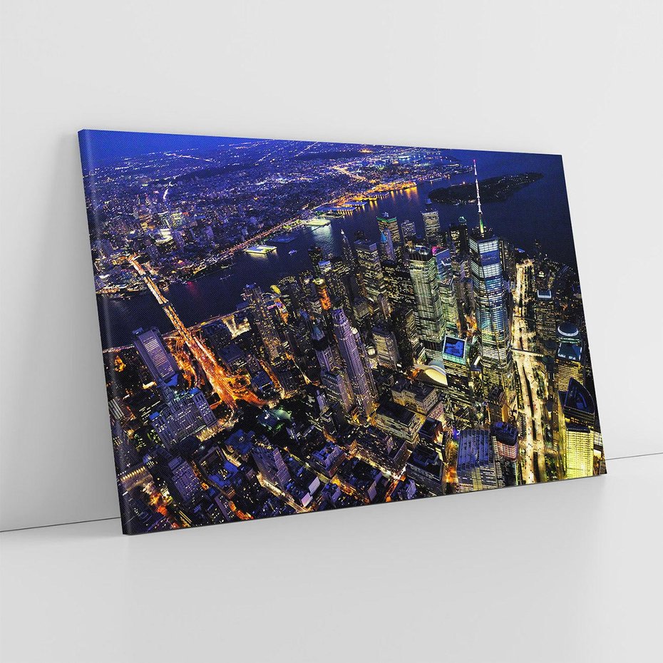 Obraz na płótnie 120x80 - Nocne miasto w USA: Niezwykłe światła - miasto, noc