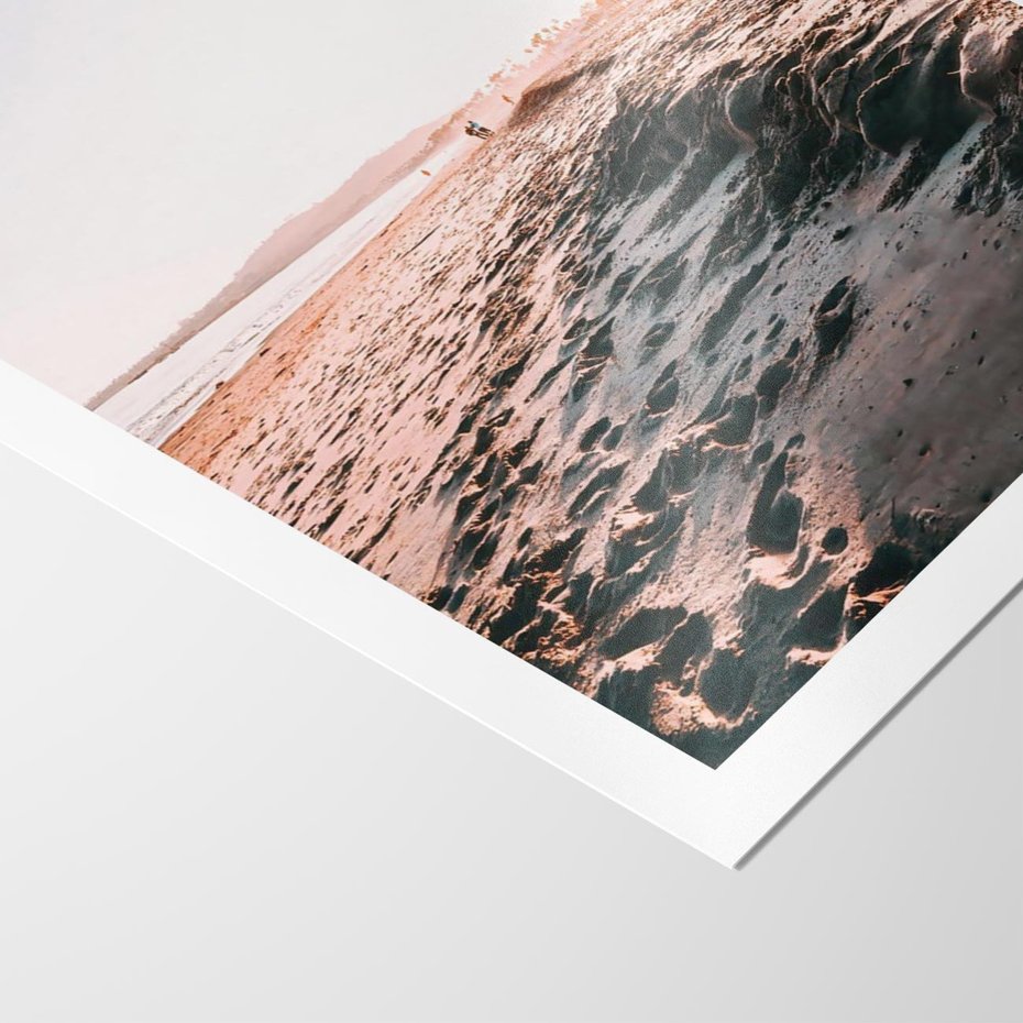 Plakat bez ramy 21x30 - Błogie Chwile na Plaży - plaża, zachód słońca wakacje